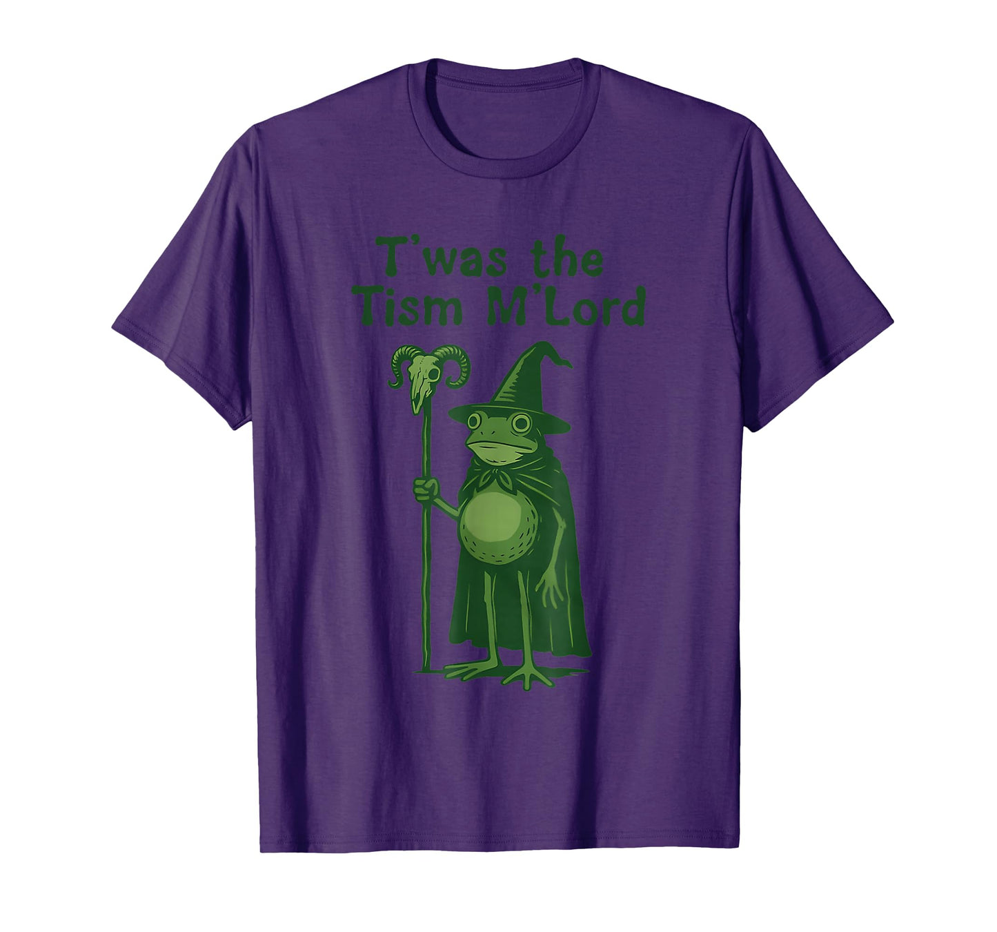 Funny T'was The 'Tism M'Lord Funny Medieval Knight Frog T-Shirt
