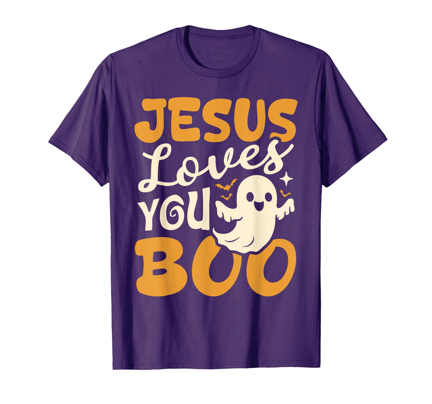 Jesus Loves You Boo Christian Halloween Ghost Funny T-Shirt