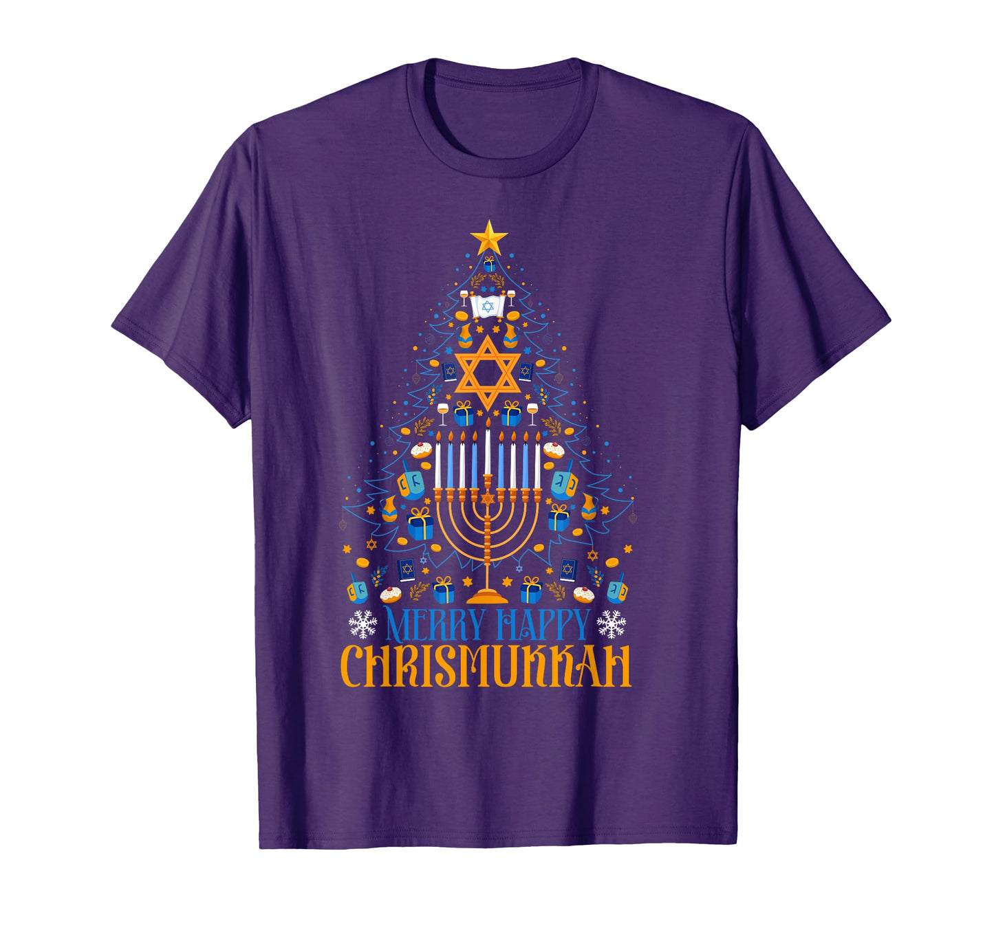 Merry Happy Christmukkah Jewish Christmas Hanukkah Chanukah T-Shirt