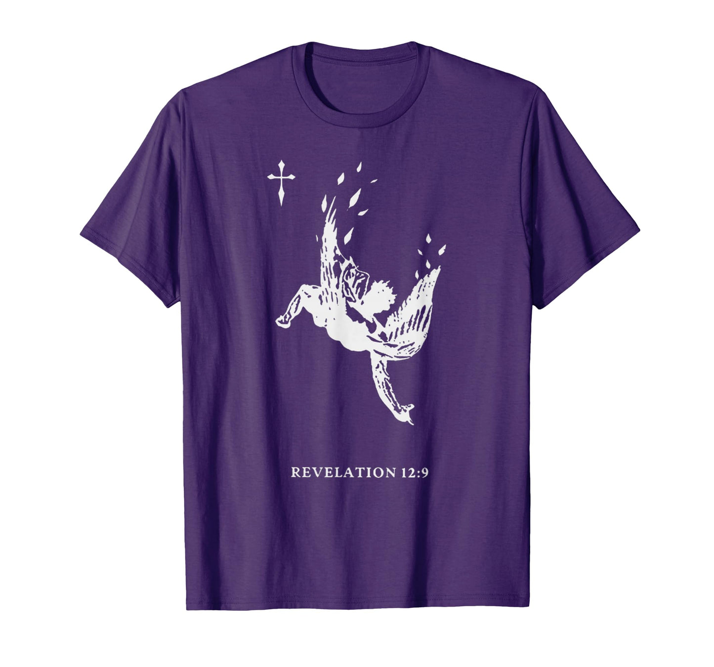Revelations 12:9 - Fallen Angel Satan Biblical Art T-Shirt