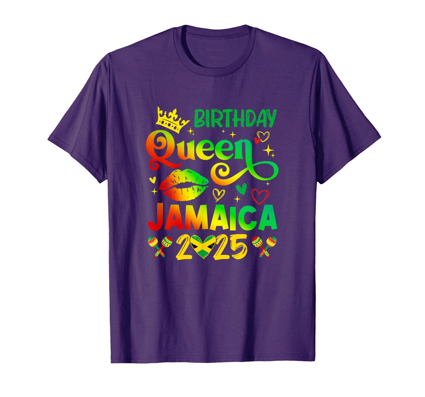 Funny Birthday Queen Jamaica 2025 Birthday Trip Vacation T-Shirt