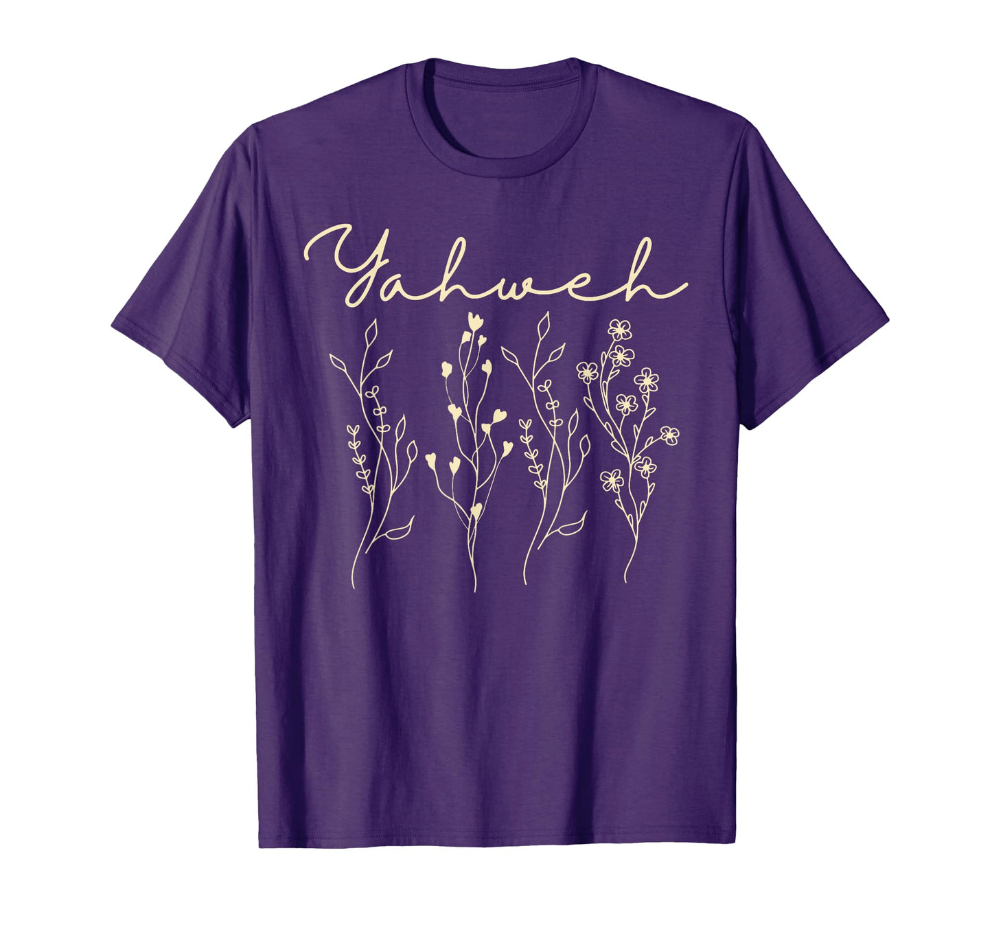 YAHWEH Wildflowers YHWH Christian Floral Bible Religious T-Shirt