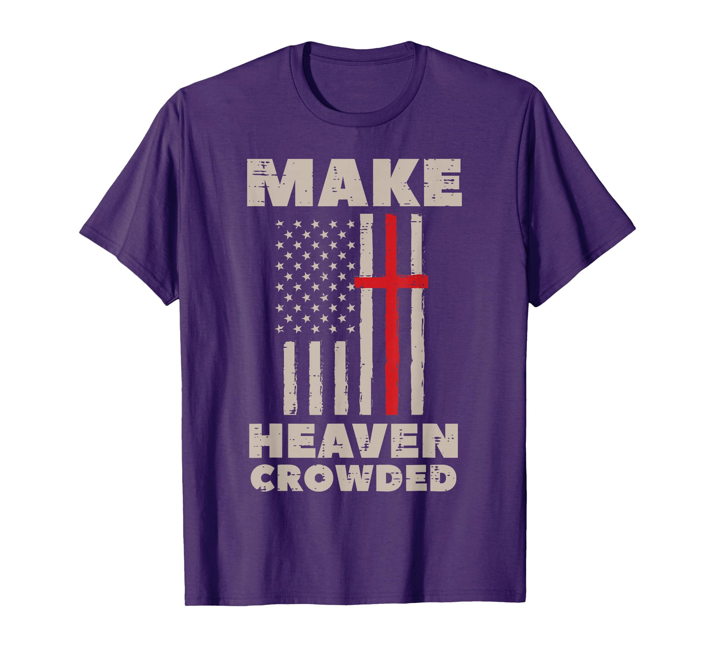 Heaven US Flag Patriotic Christian Religious God Jesus T-Shirt