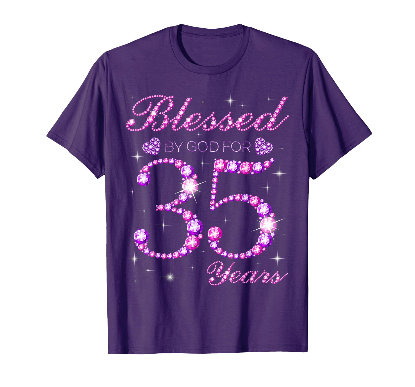 Blessed by God for 35 Years Old 35th Birthday Party T-Shirt