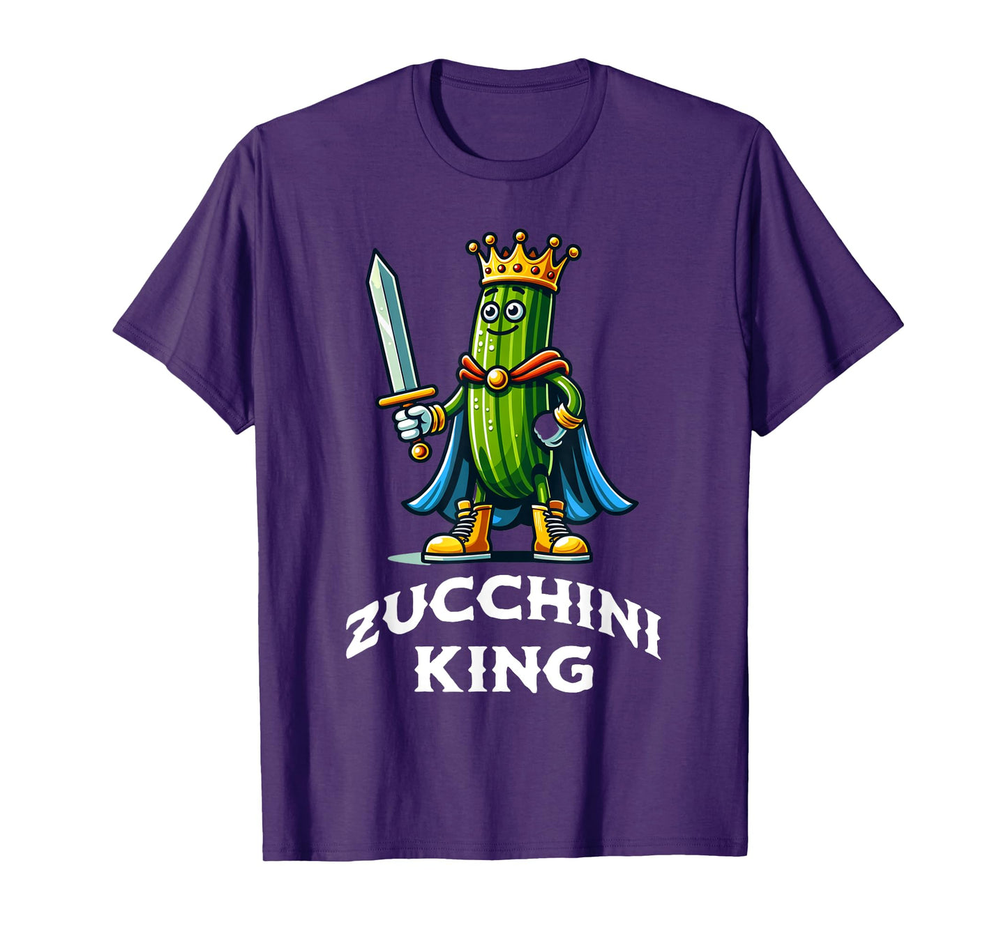 Zucchini King Funny Quote Zucchini Lover Vegan Vegetable T-Shirt