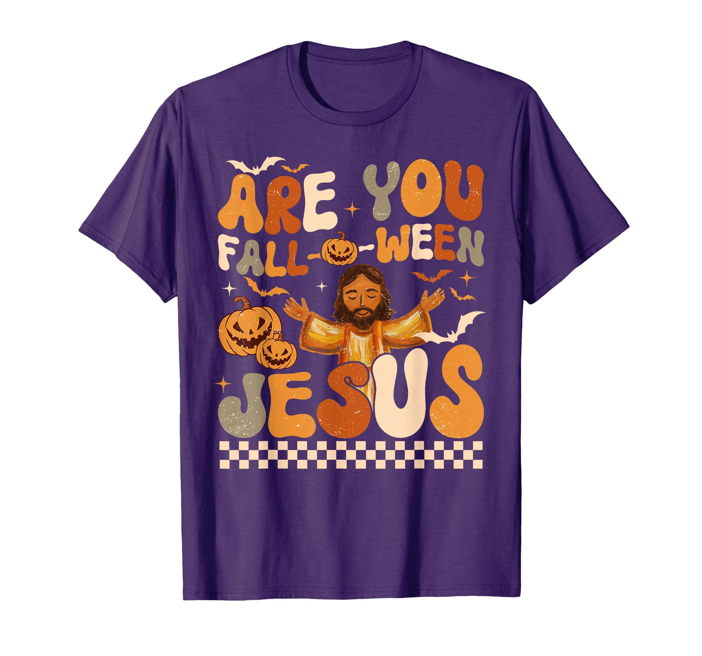 are You Fall-O-Ween Jesus Groovy Halloween Pumpkin Spooky T-Shirt