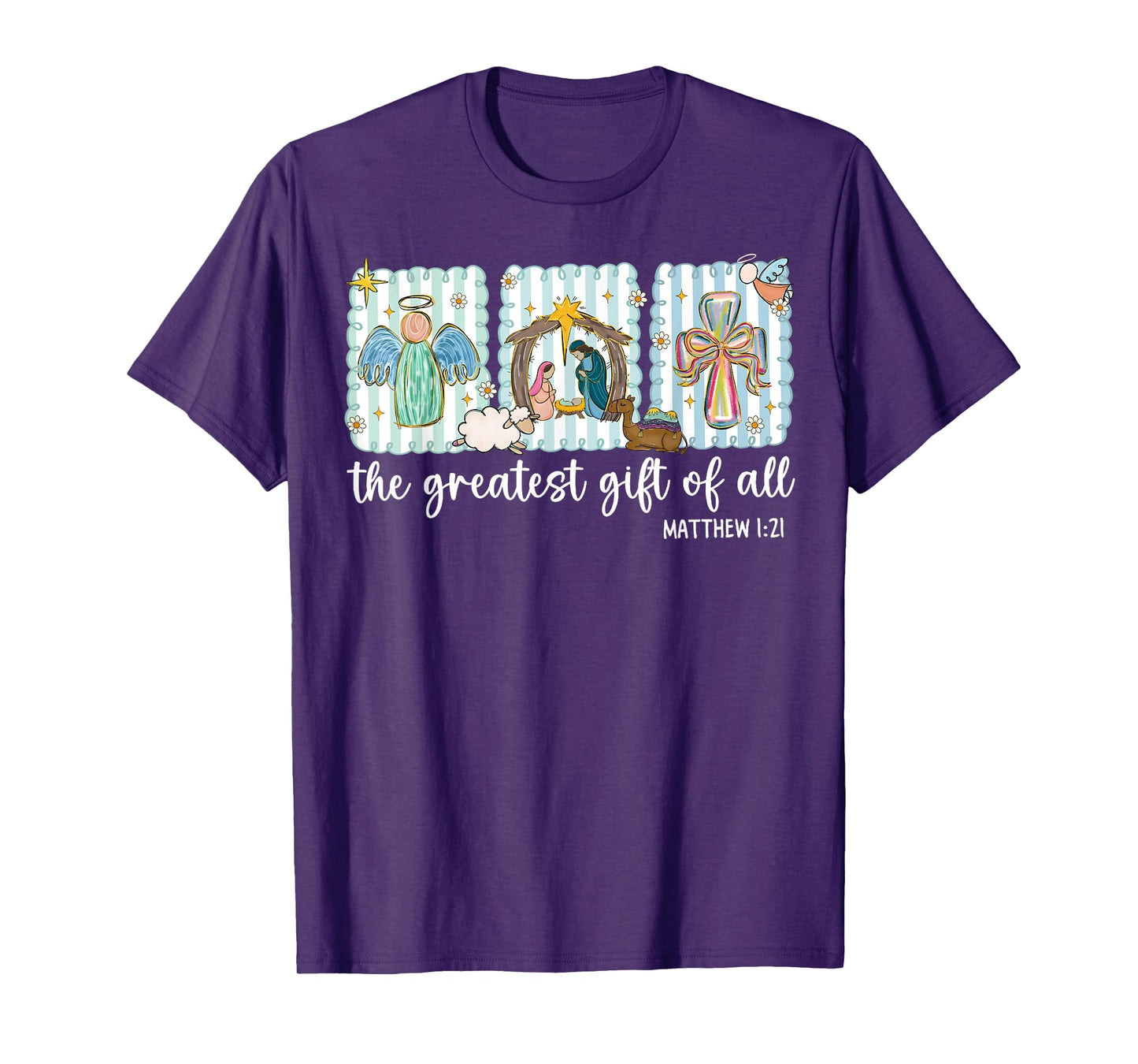 Christian The Greatest Gift for All Christmas Nativity Scene T-Shirt
