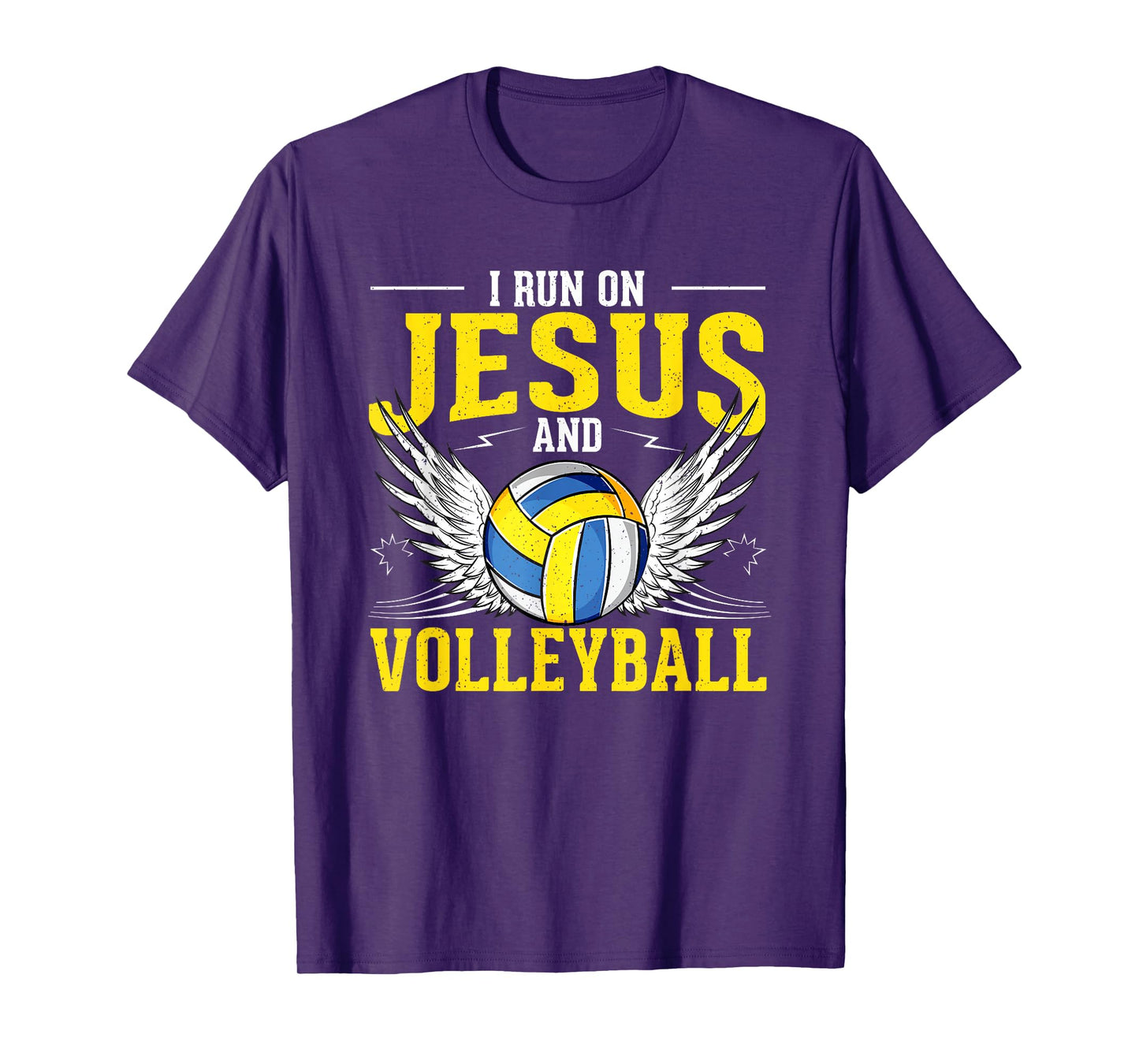 I Run On Jesus and Volleyball T-Shirt