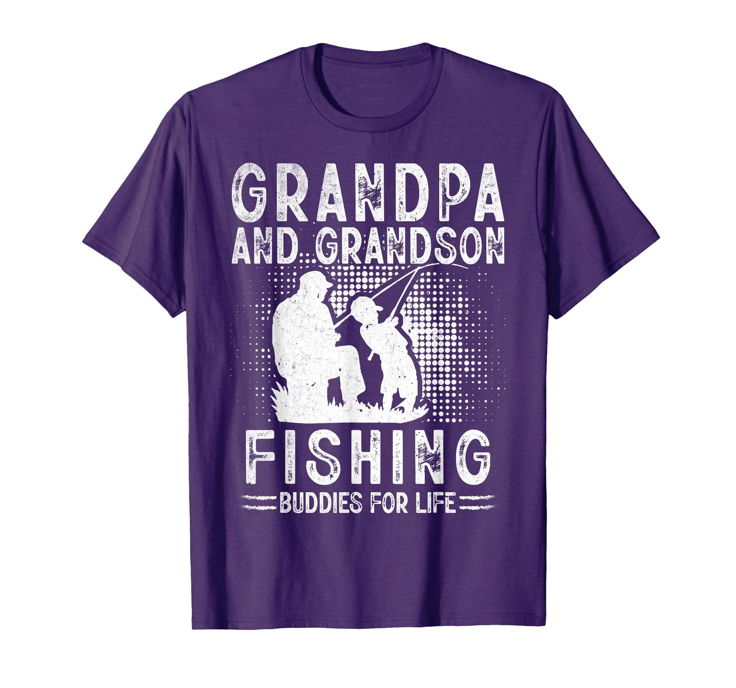 Grandpa and Grandson Fishing Buddies for Life Matching T-Shirt