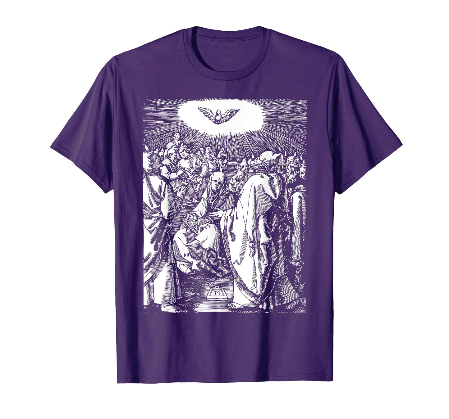 Pentecost Dove Tongues of Fire Flame Holy Spirit Catholic T-Shirt