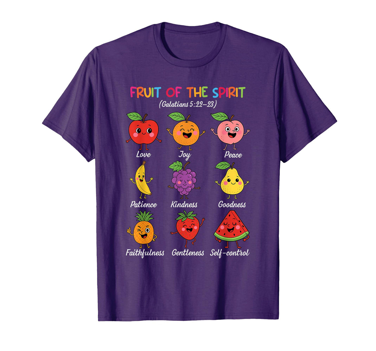 Fruit of The Spirit Christian Faith Religious Bible Verse T-Shirt