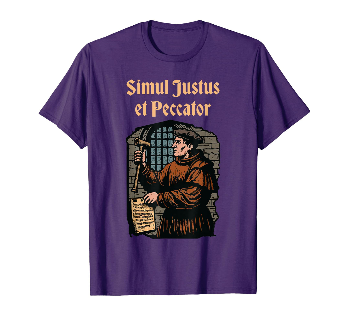 Martin Luther Reformation Simul Justus et Peccator Christian T-Shirt