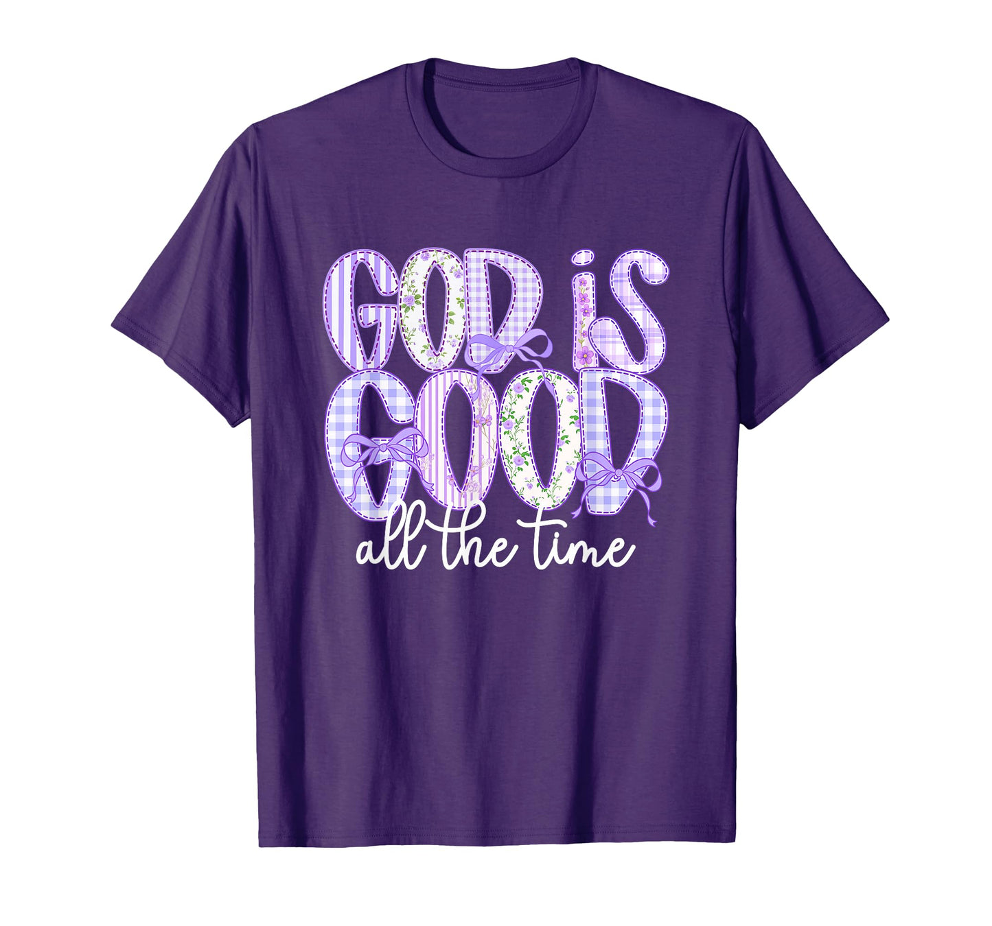 God is Good All The Time Preppy Boho Christian Bible Verse T-Shirt
