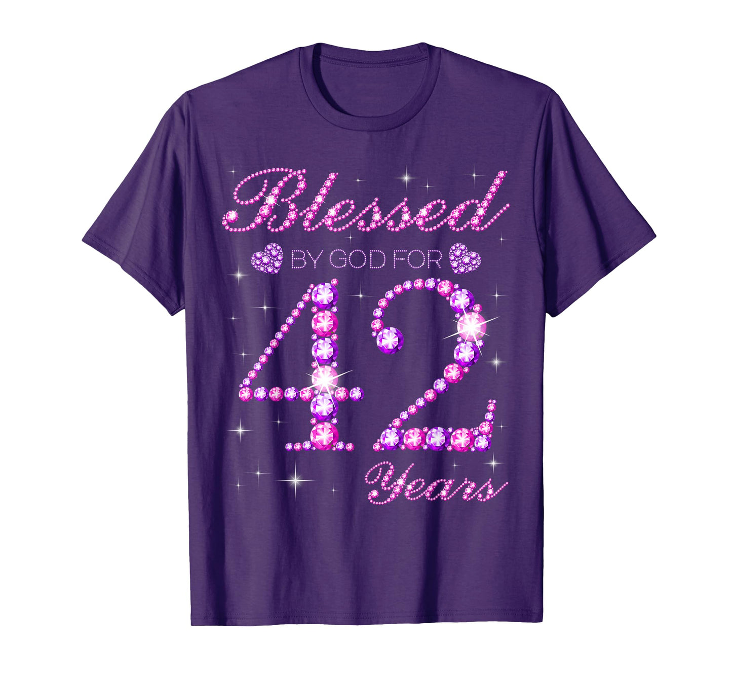 Blessed by God for 42 Years Old 42nd Birthday Party T-Shirt