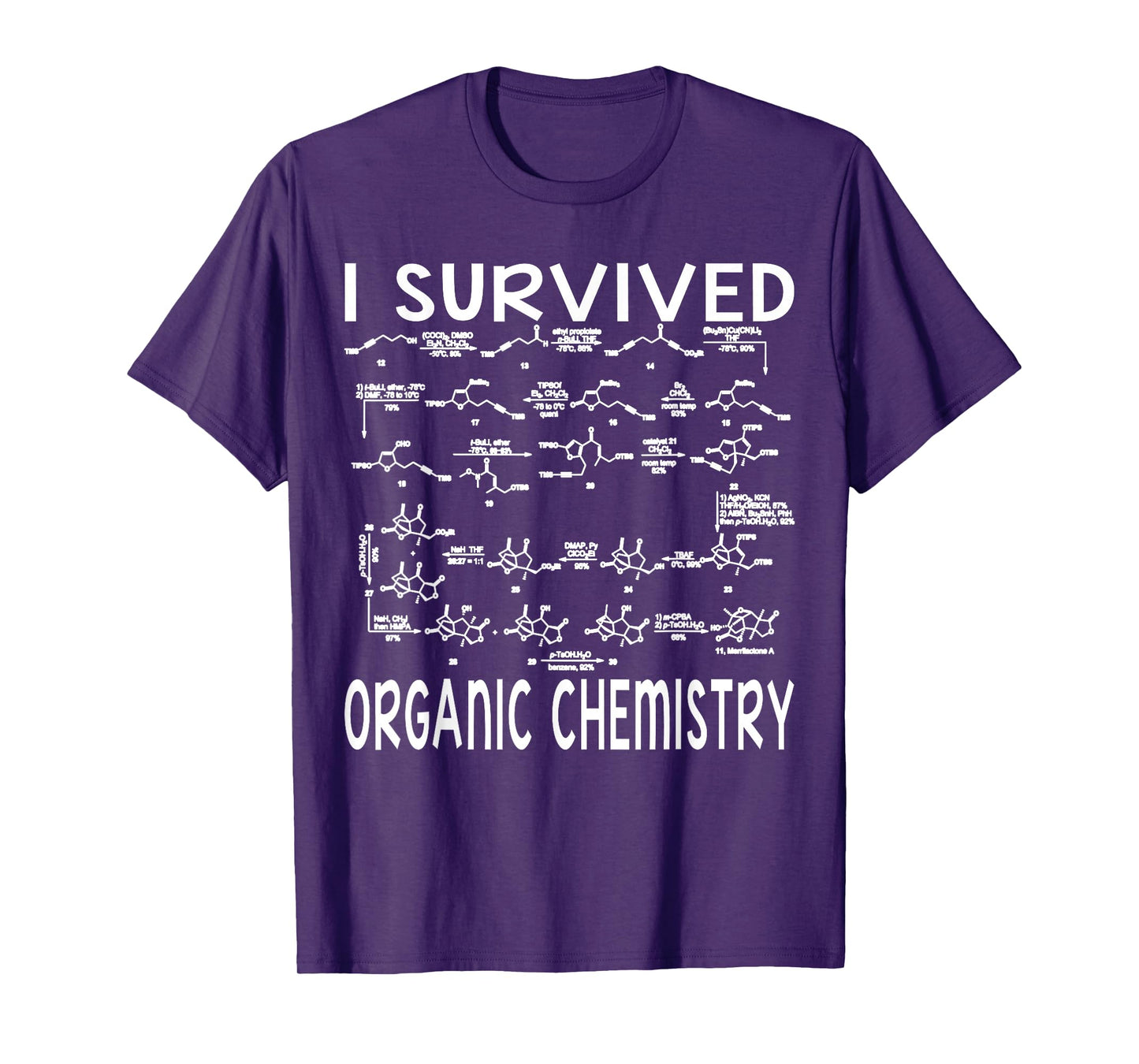 I Survived Organic Chemistry Humor Organic Chemistry Funny T-Shirt