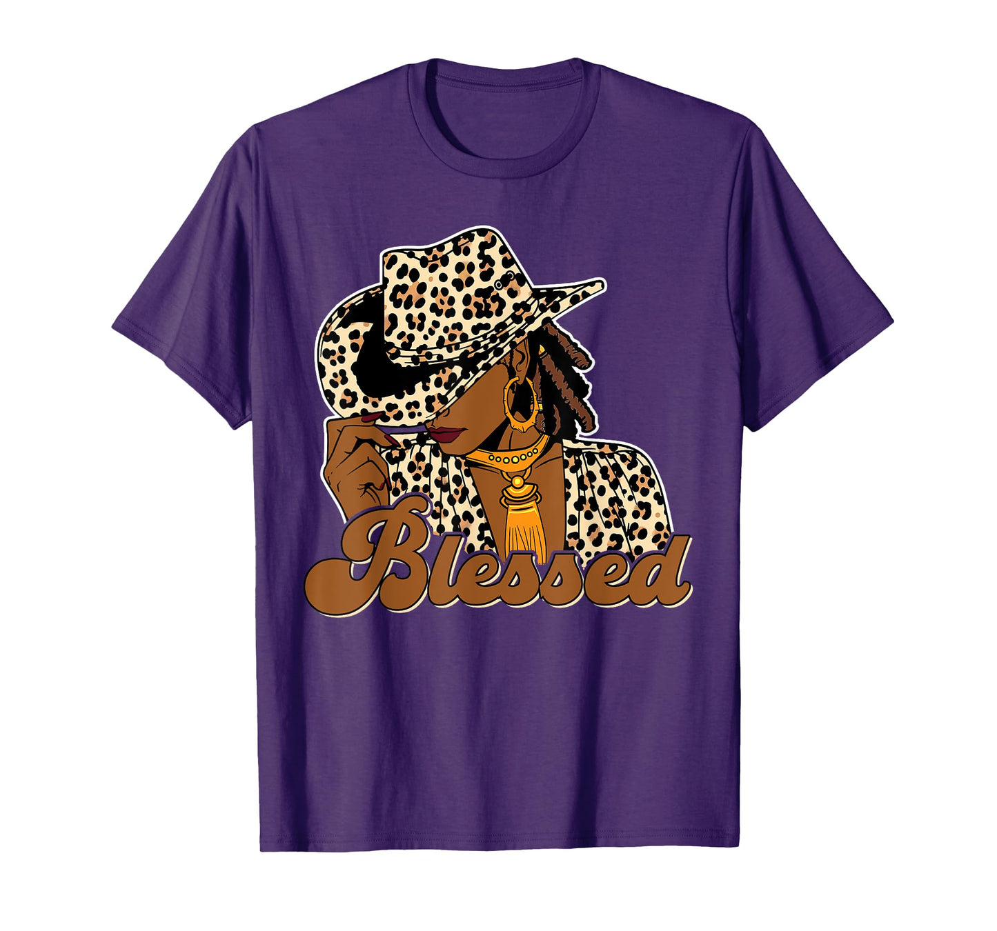 Blessed Cowgirl Black Western Swag African Christian Woman T-Shirt