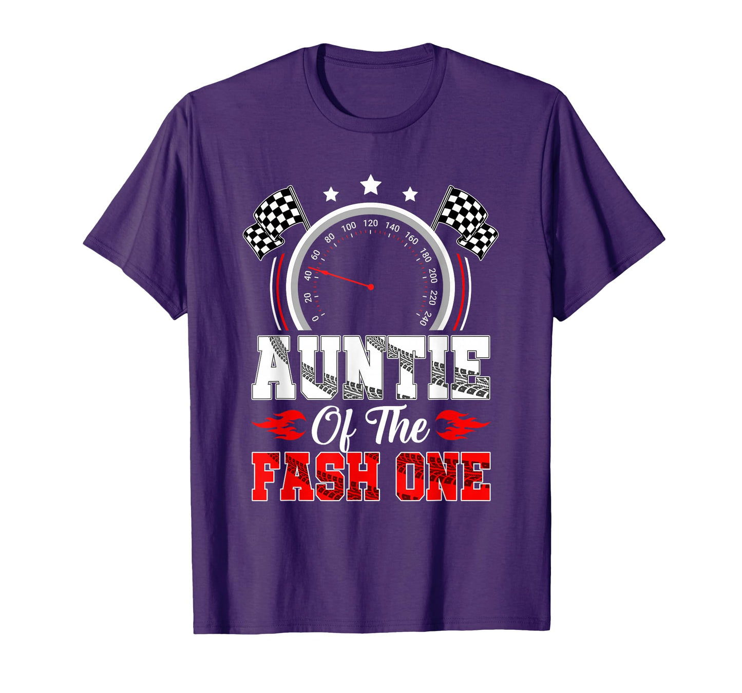 Auntie Of The Fast One 1St Birthday Racing Car Family T-Shirt