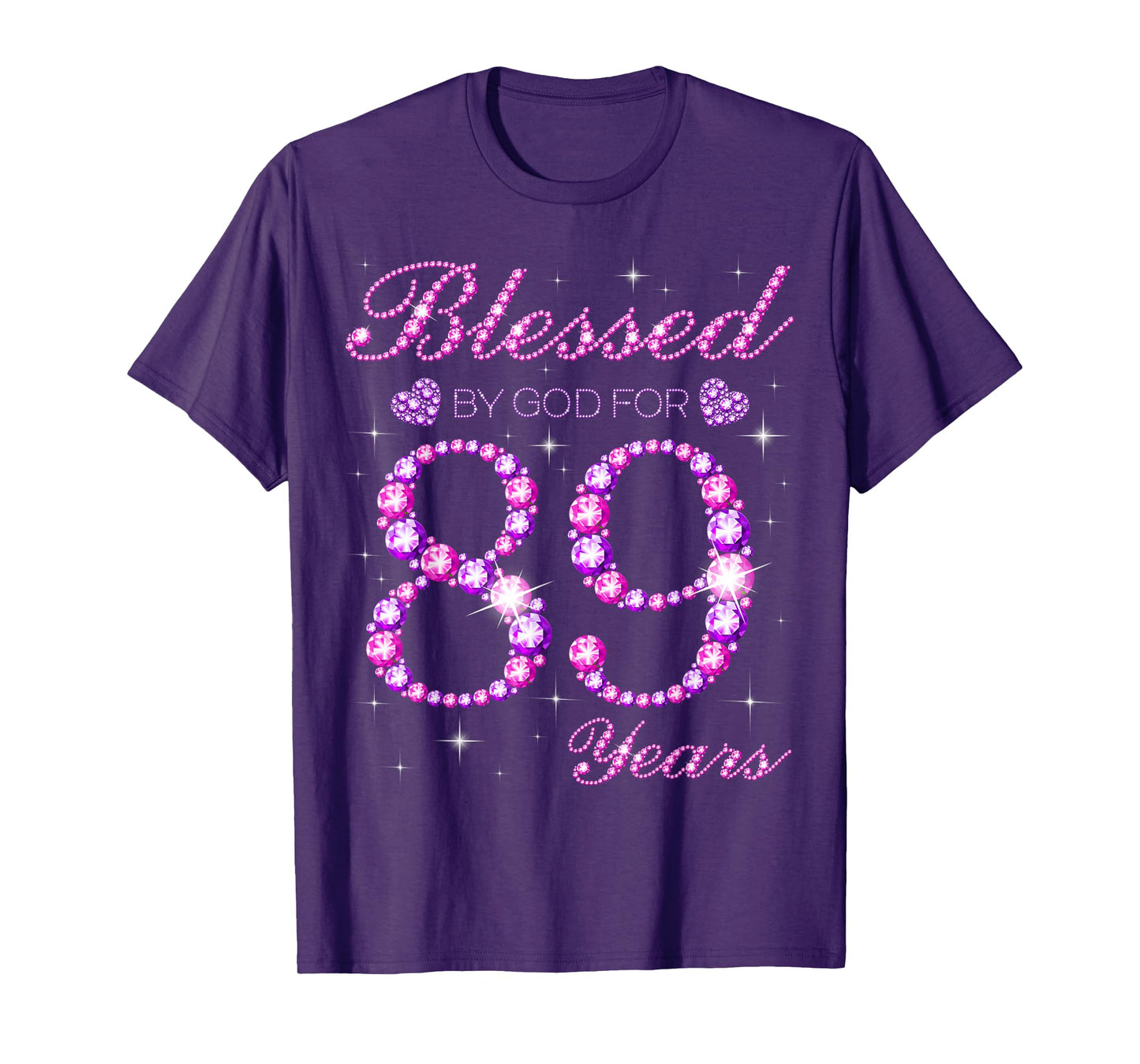 Blessed by God for 89 Years Old 89th Birthday Party T-Shirt