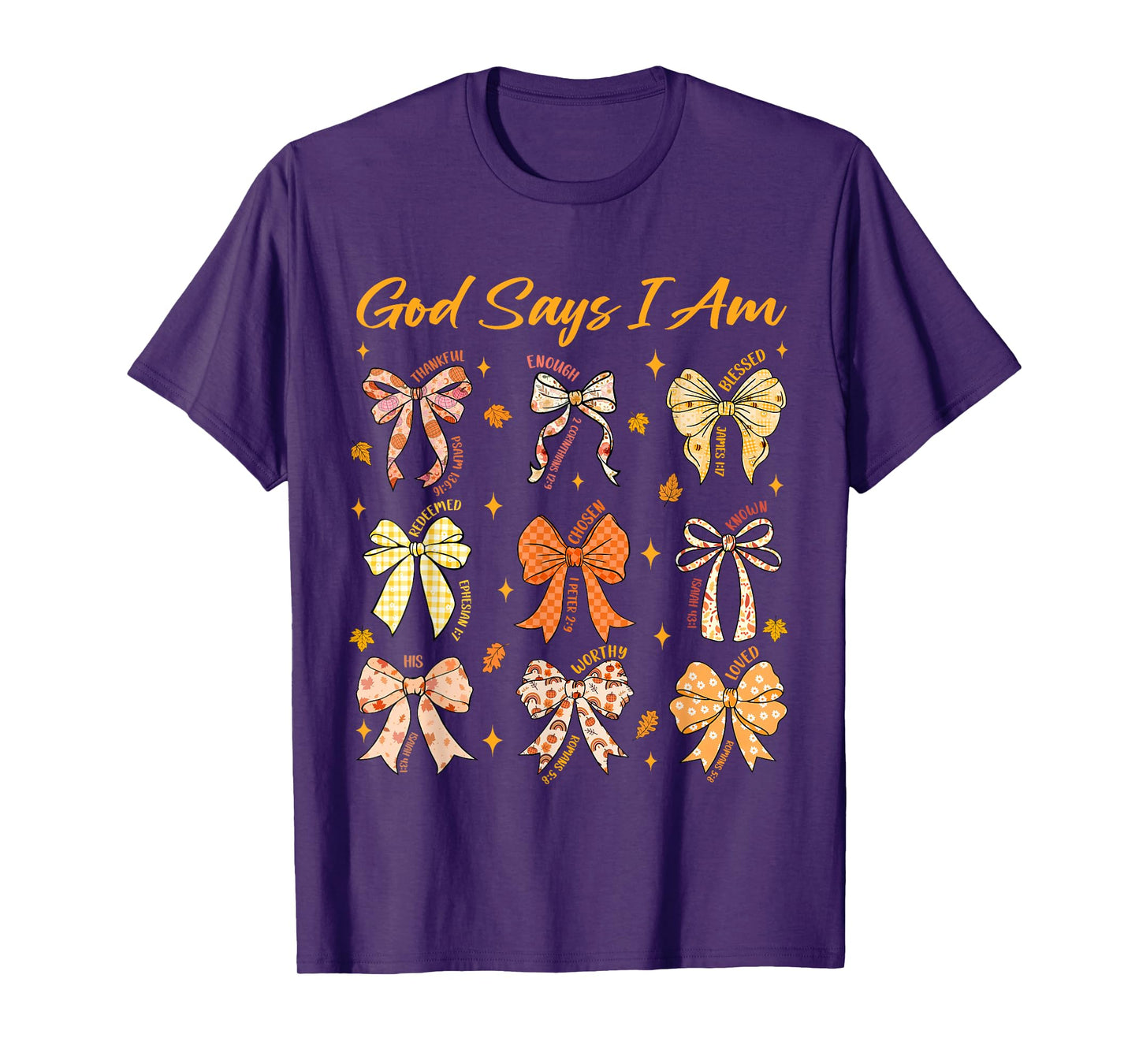God Says I Am Coquette Bow Fall Autumn Thanksgiving Women T-Shirt