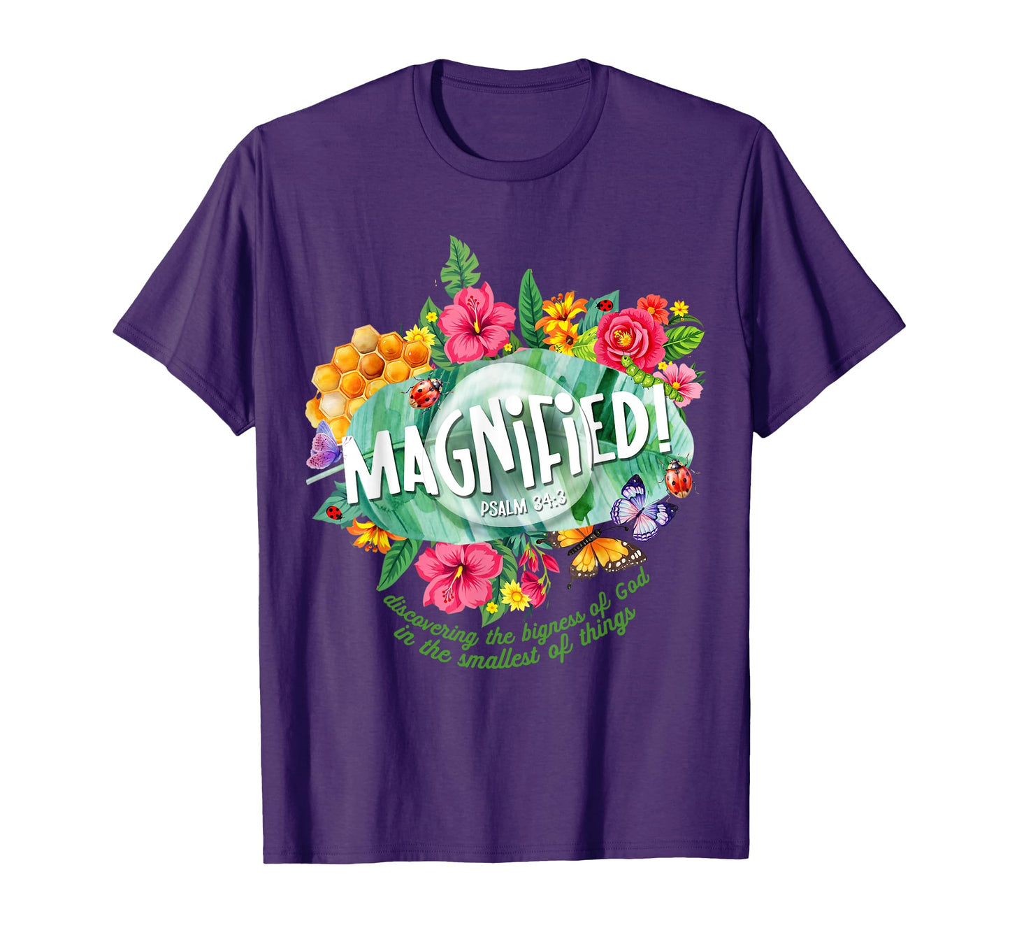 Magnified Floral VBS Discovering The Bigness Of-God Faith T-Shirt
