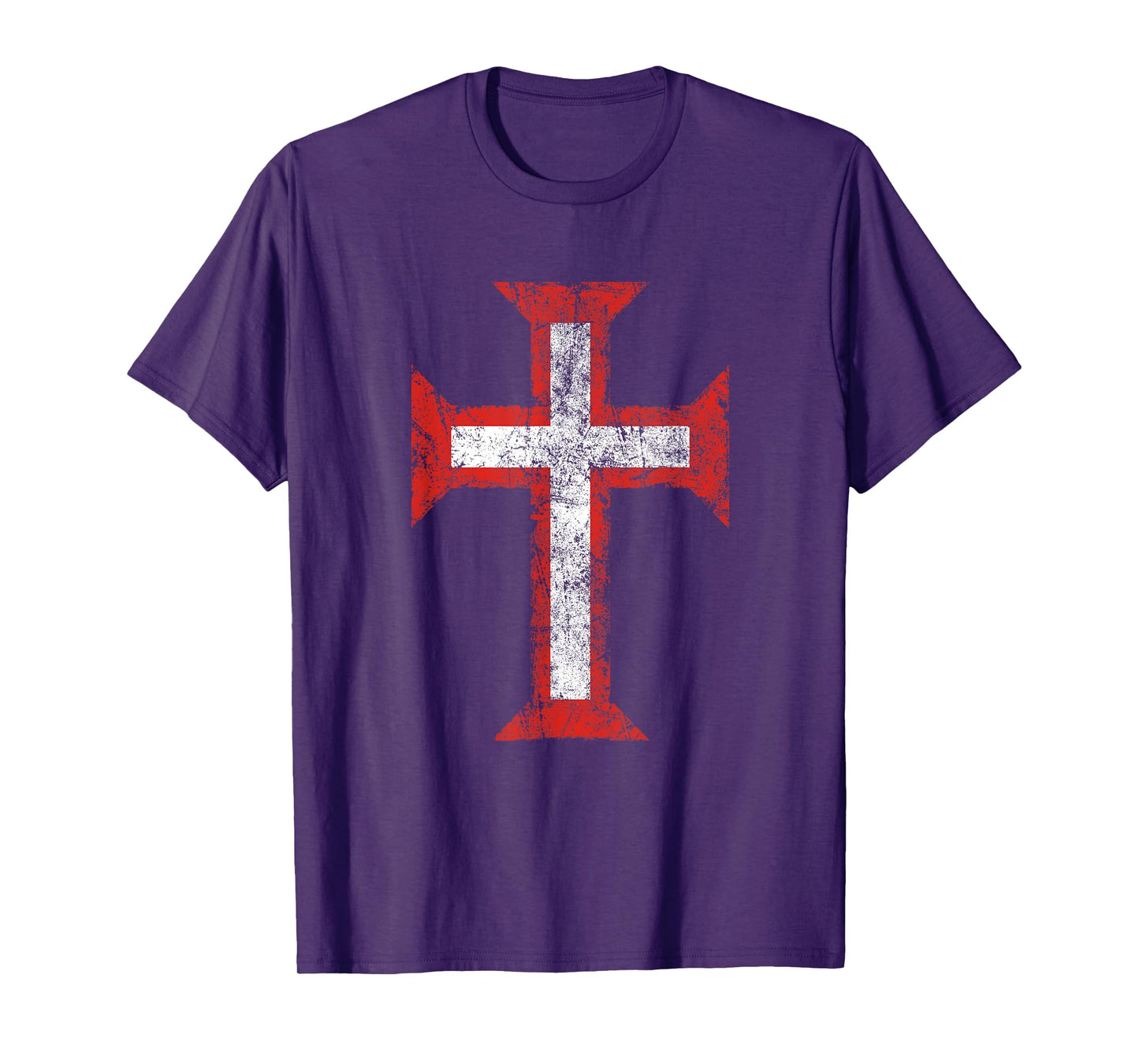 Order of Christ Cross-Templar-christian-Portugal-Eroded T-Shirt