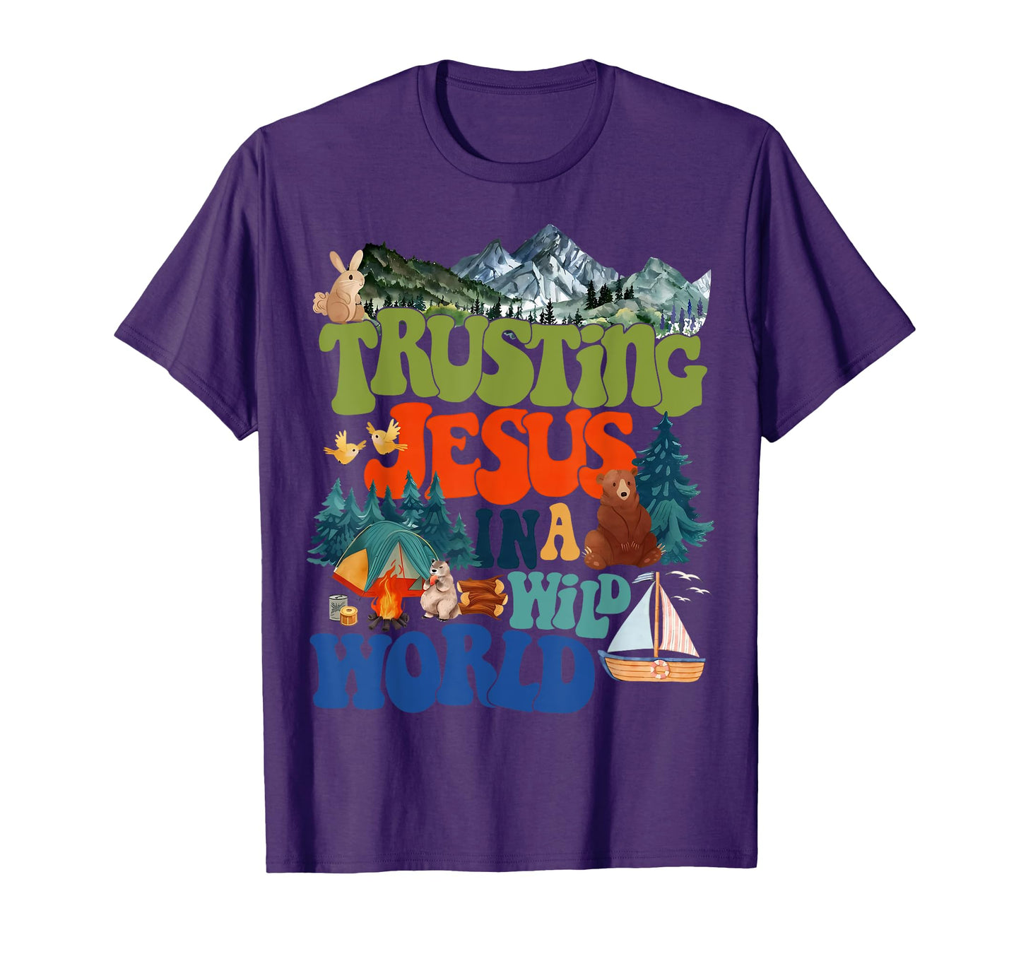 Christian Summer True North VBS 2025 Trusting Jesus Camp T-Shirt