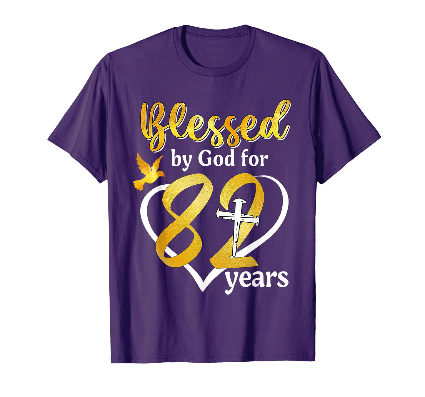 Blessed By God For 82 Years Old 82nd Birthday Party Women T-Shirt