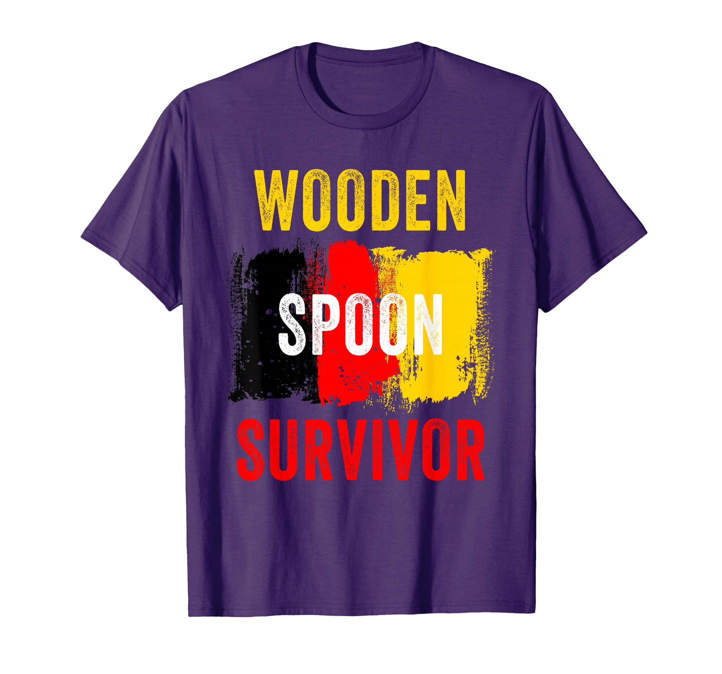Wooden Spoon Survivor – Germany Flag Funny Childhood Quote T-Shirt