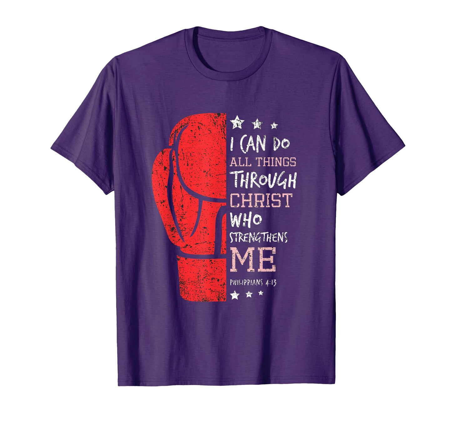 Philippians 4 13 I Can Do All Things Christian Boxing T-Shirt