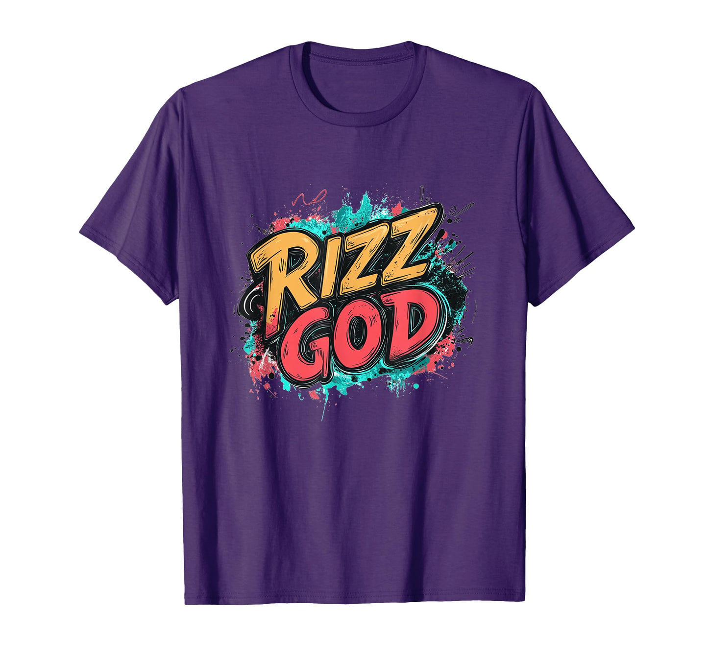 Colorful Rizz God Motto T-Shirt