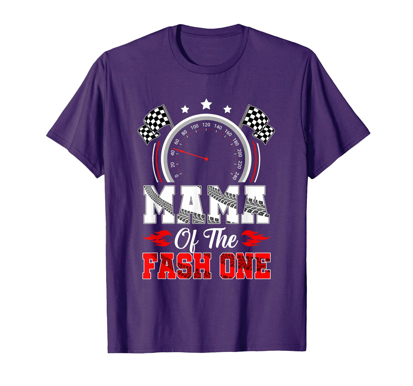 Mama Of The Fast One 1St Birthday Racing Car Family T-Shirt