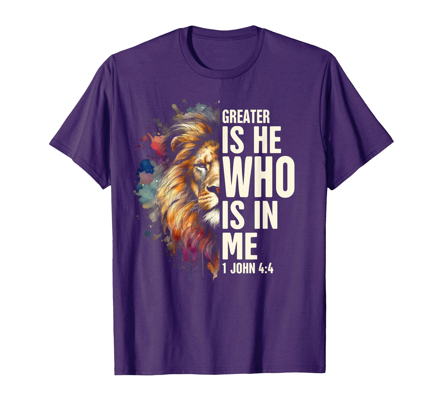 Christian Jesus God Bible Verse Greater Is He Who Is In Me T-Shirt