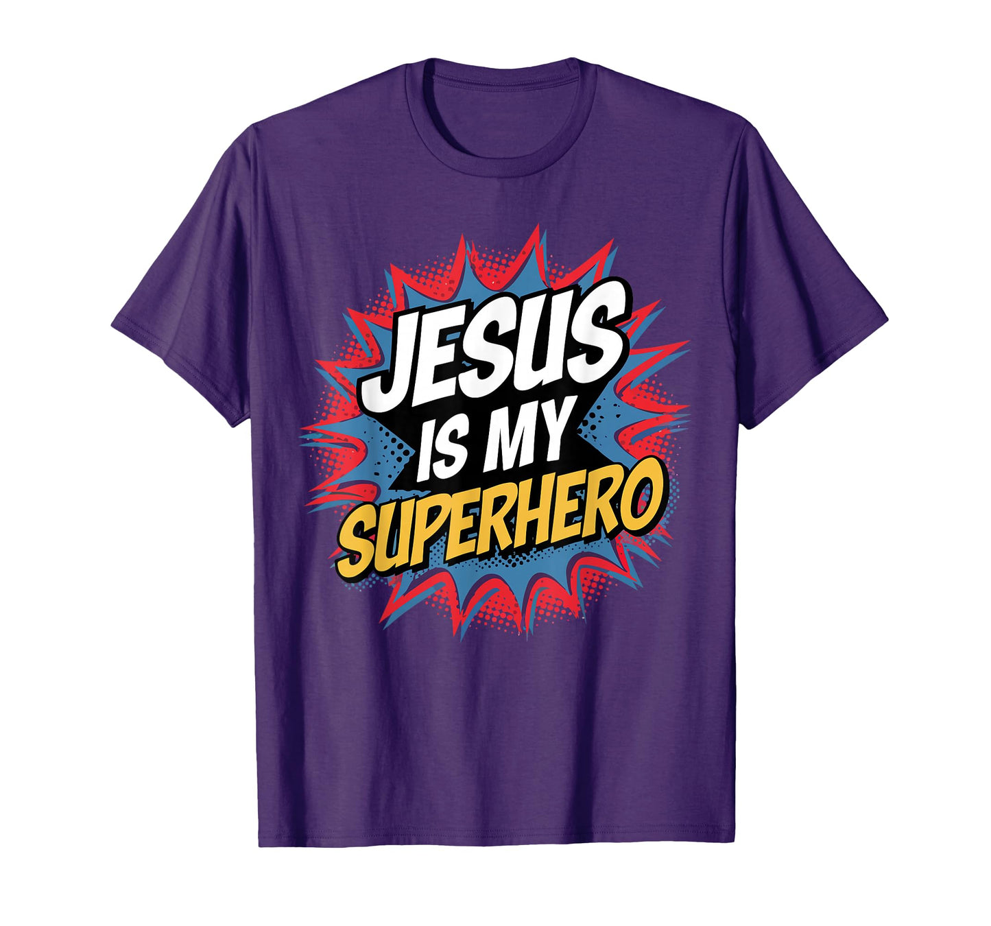 Christian Boys Jesus Is My Superhero Funny Christian Humor T-Shirt