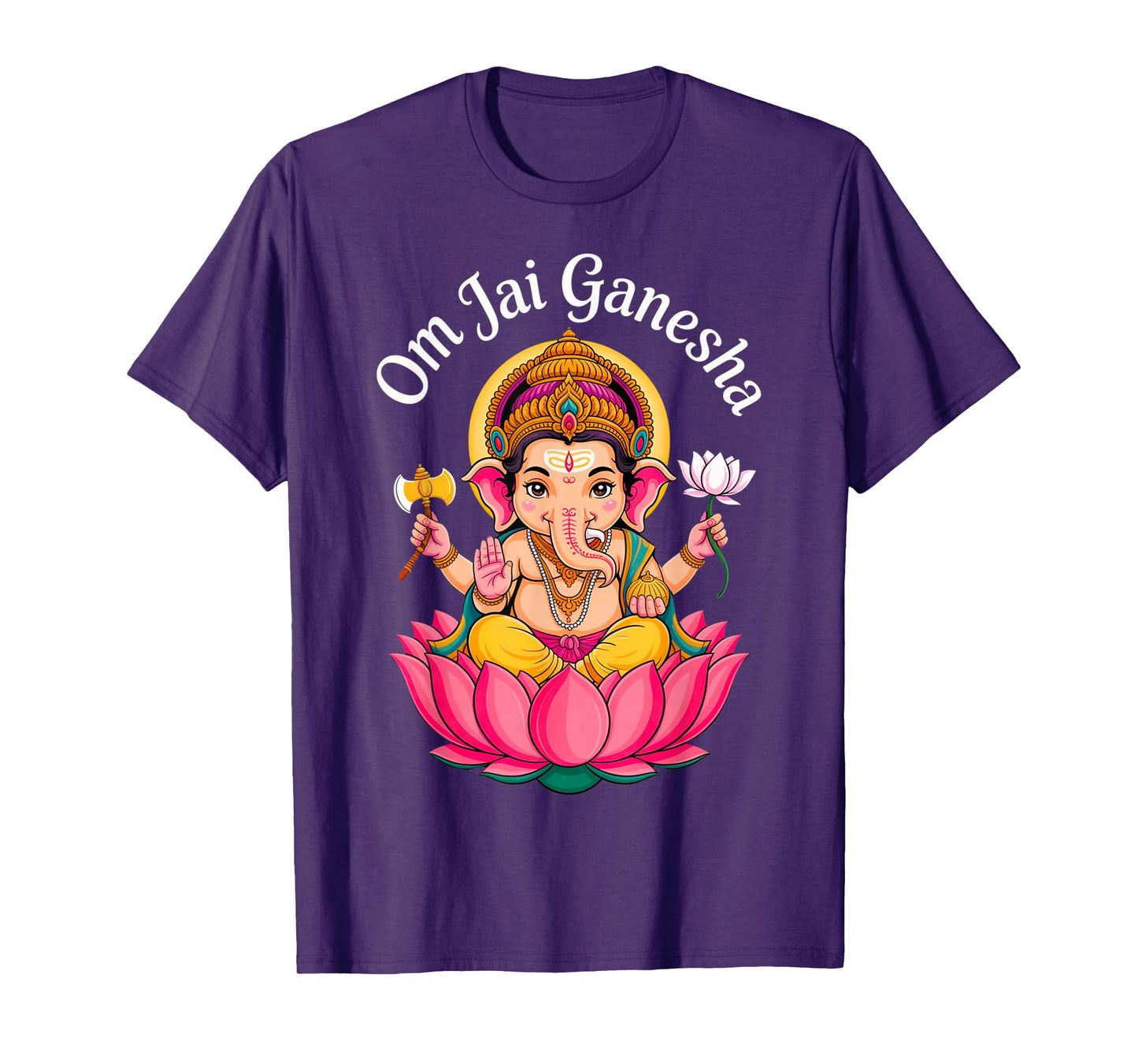 Hindu Ganesha Puja Elephant God India Meditation Yoga Murti T-Shirt