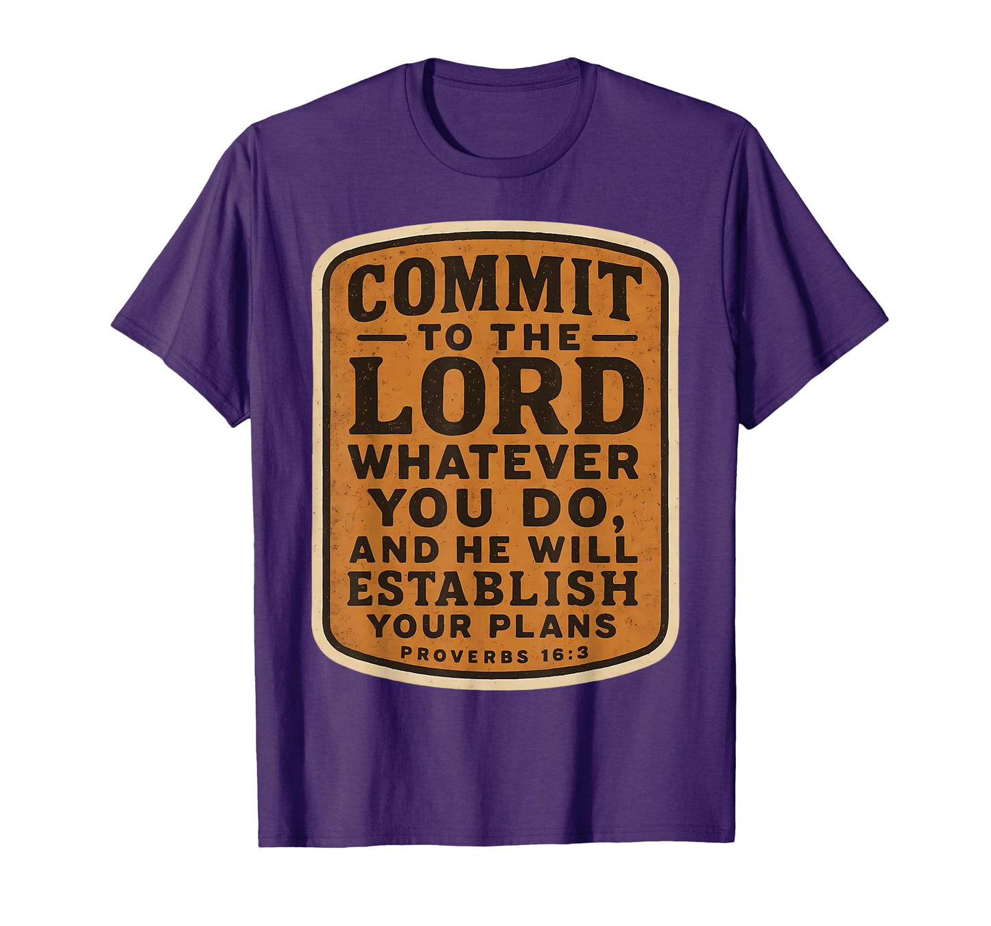 Christian Bible Commit to The Lord Whatever You Do Vintage T-Shirt