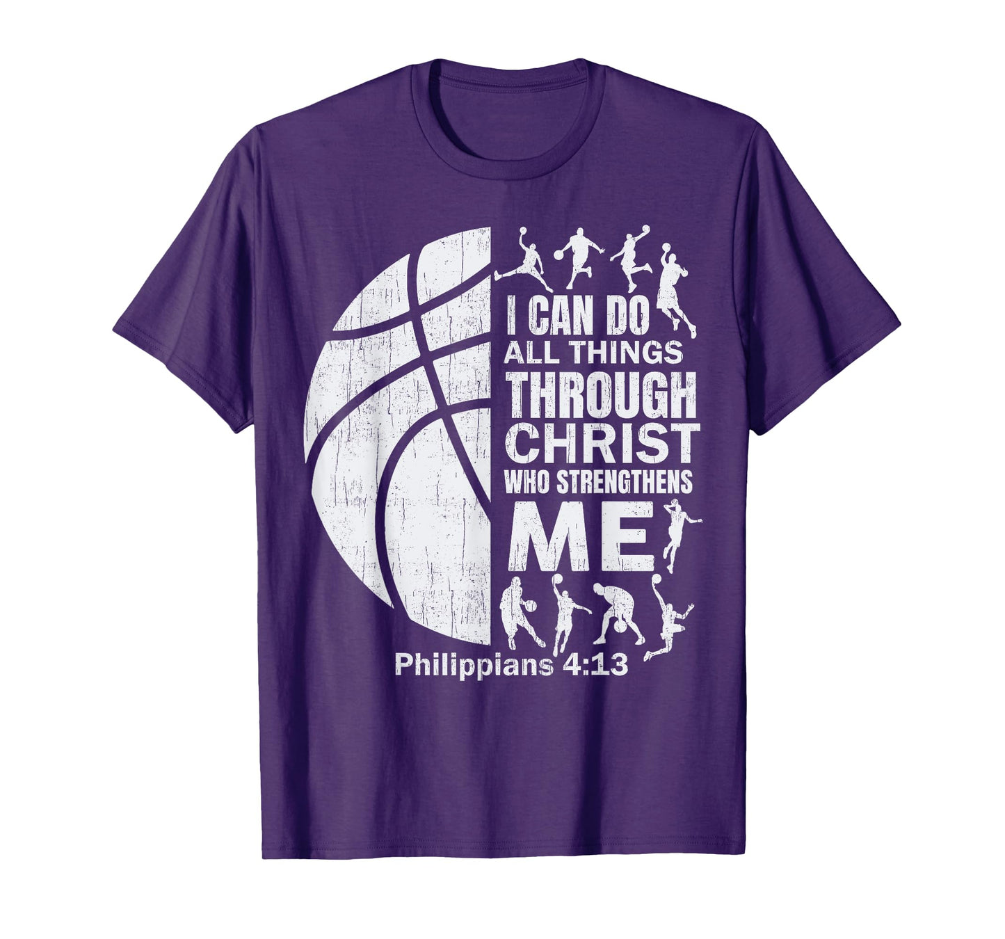 Christian Basketball T Shirt Christ Bible Verse Boys Teen T-Shirt
