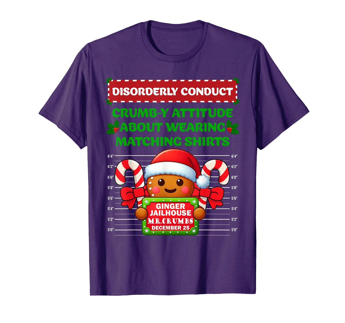 Funny Gingerbread Inmate Christmas Matching Family Group Set T-Shirt