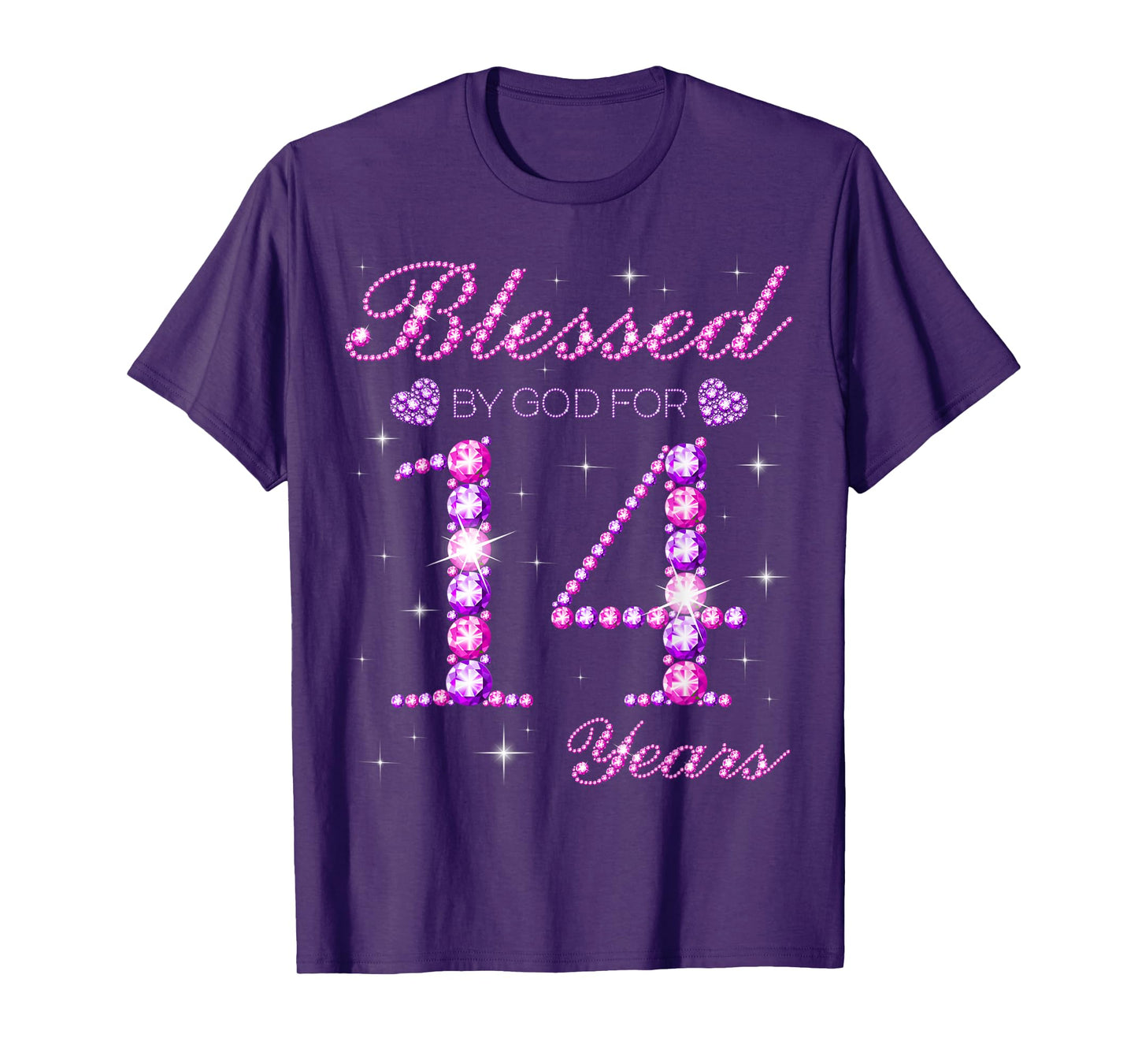 Blessed by God for 14 Years Old 14th Birthday Party T-Shirt