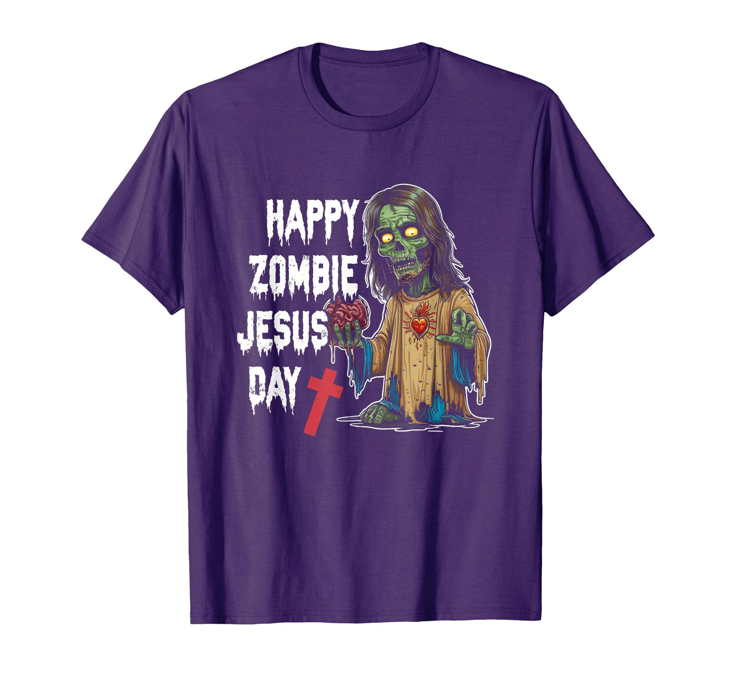 Happy Zombie Jesus Day Skeleton Horror Christ Halloween T-Shirt