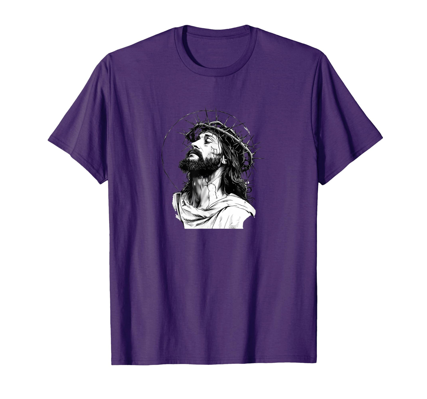 Jesus Christ Face with Crown of Thorns God Bible T-Shirt