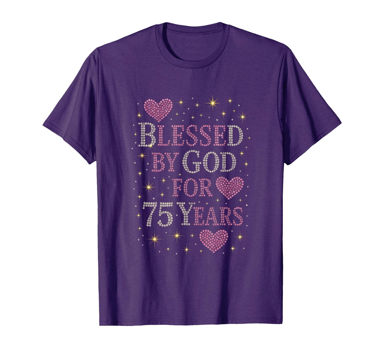 Blessed by God for 75 Years - 75th Birthday Celebration T-Shirt