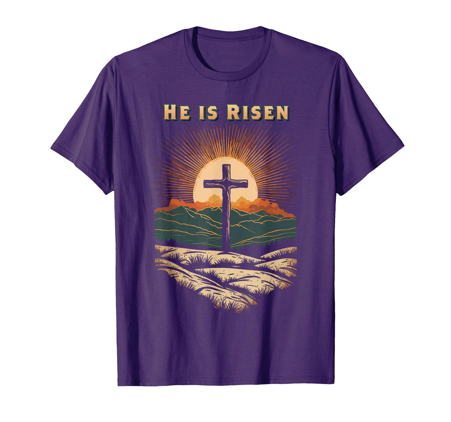 He Is Risen Easter Resurrection Jesus Christian Bible Verse T-Shirt
