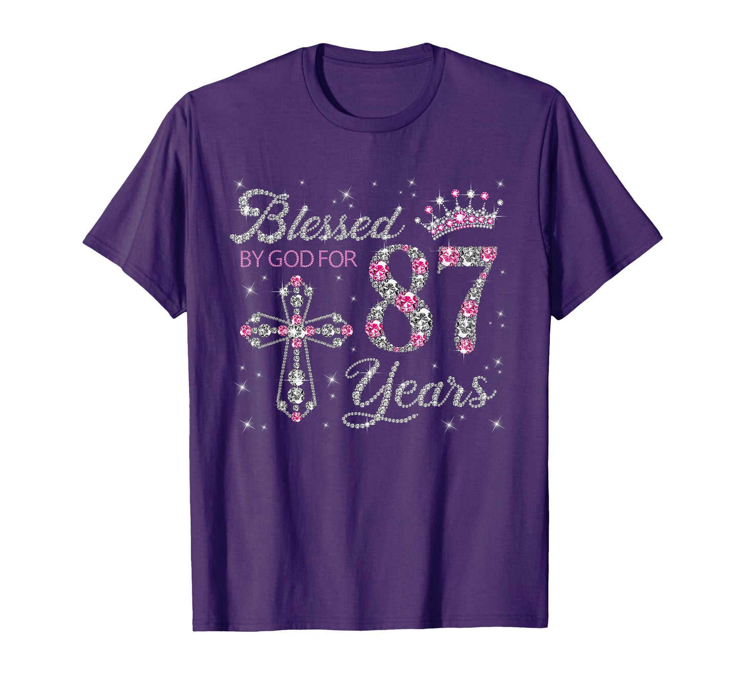 Blessed by God For 87 Years Old 87th Birthday Gift For Women T-Shirt