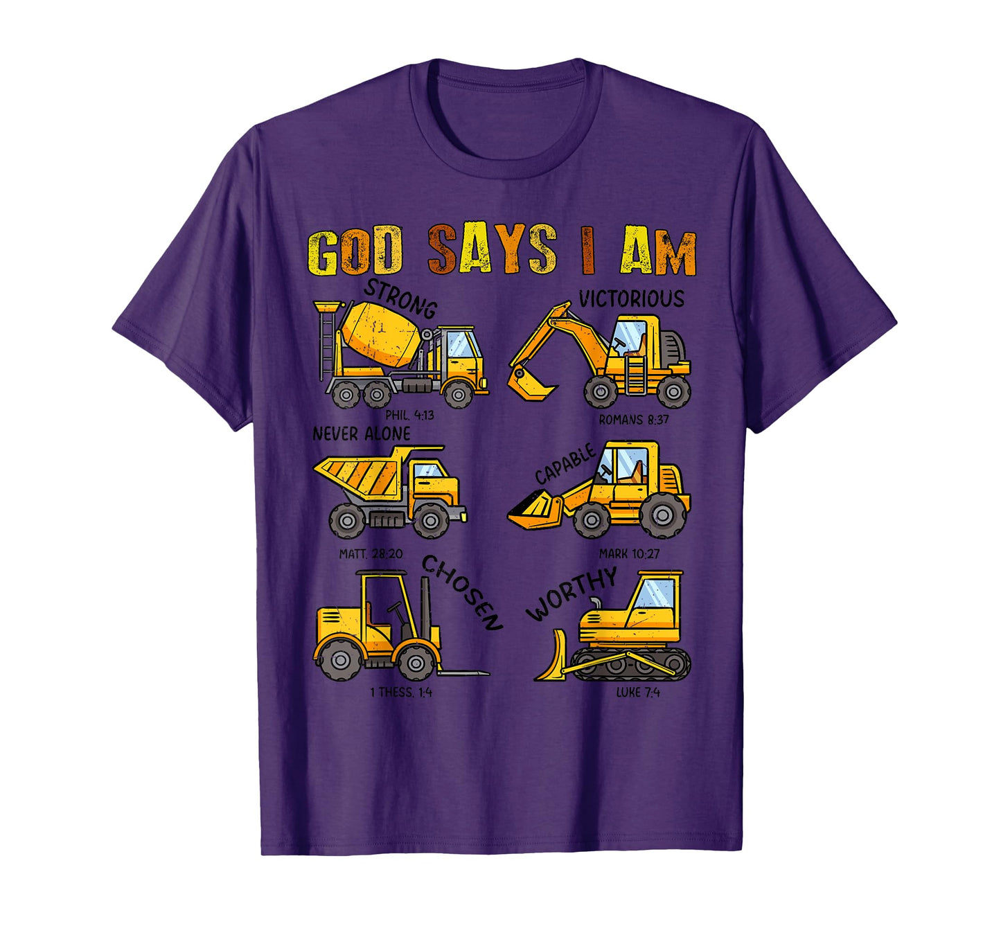 God Says I Am Construction Christian Easter Son Boy Toddler T-Shirt