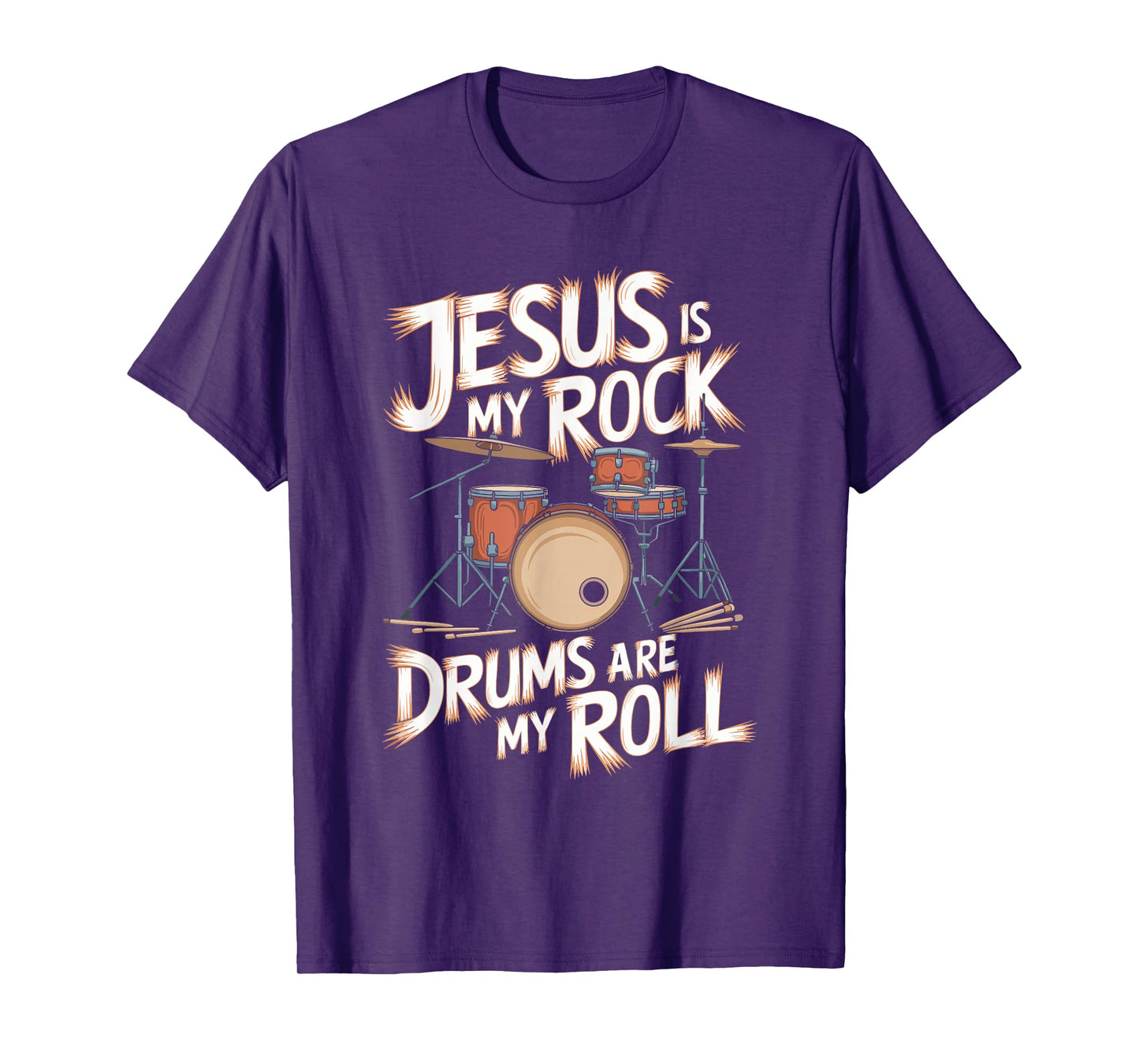 Jesus is My Rock Drums are My Roll T-Shirt