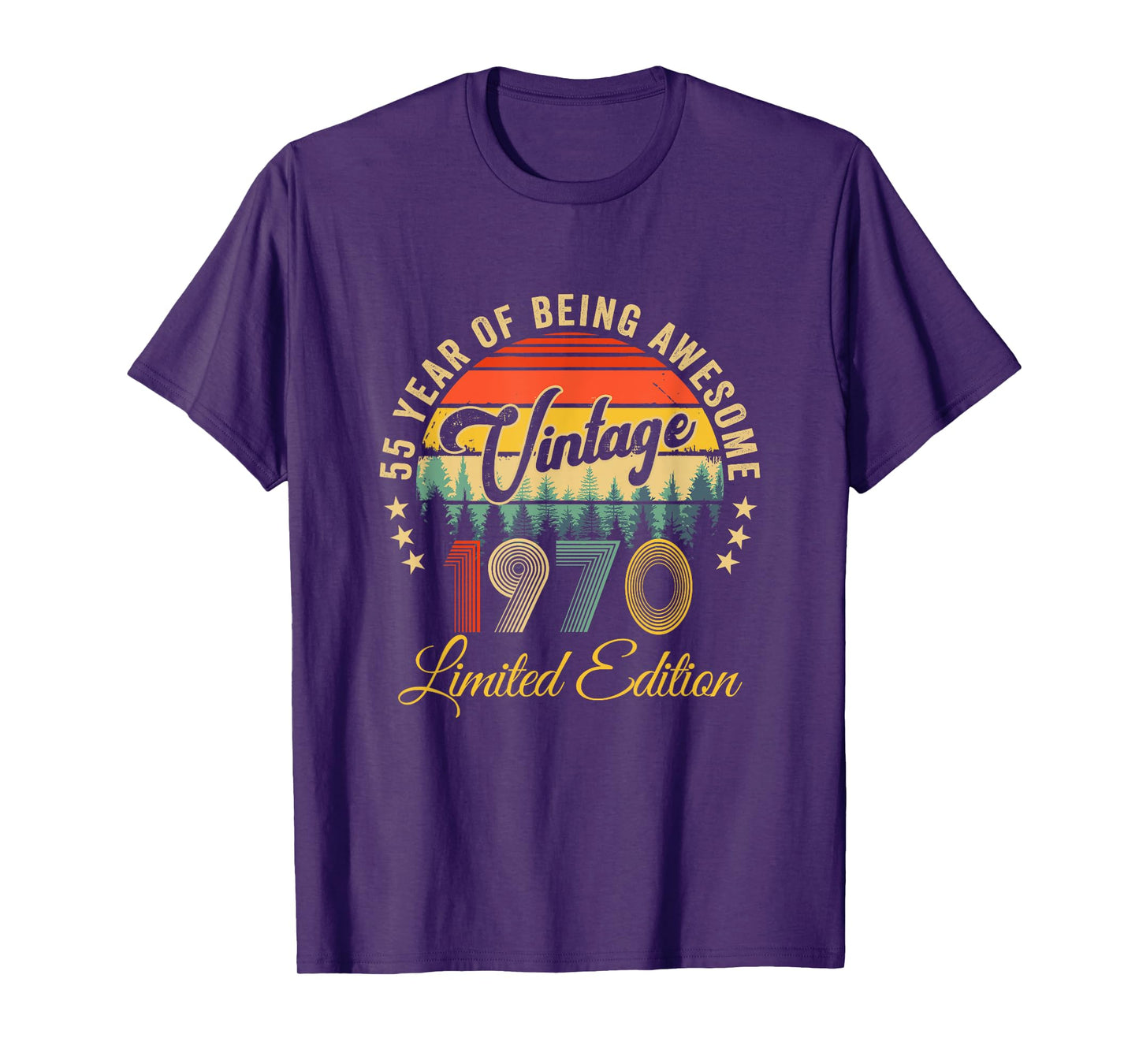 Vintage 1970 Limited Edition 55 Year Old 55Th Birthday T-Shirt