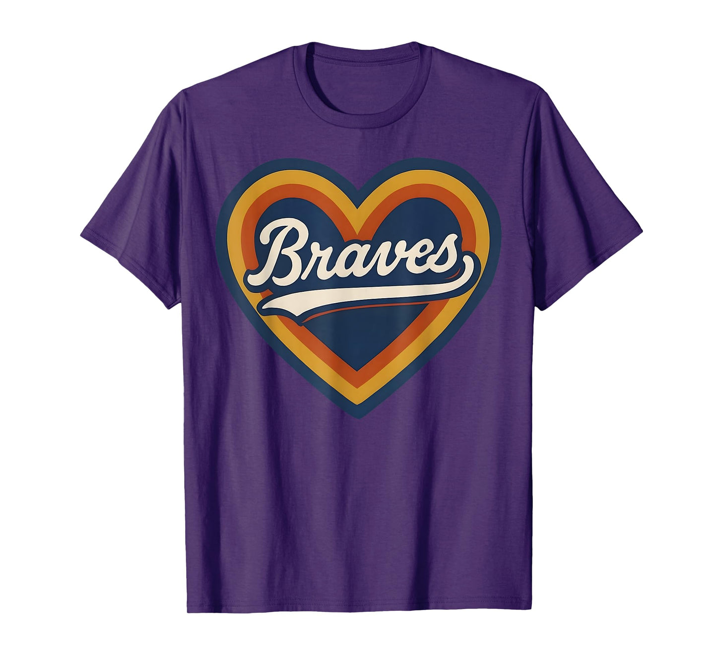 Retro Heart Classic Braves Name Gift For Men Women Kids T-Shirt