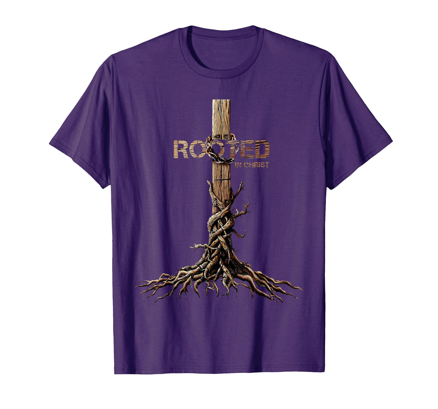 Rooted in Christ Shirt, Jesus Shirts, Cross Christian T-Shirt