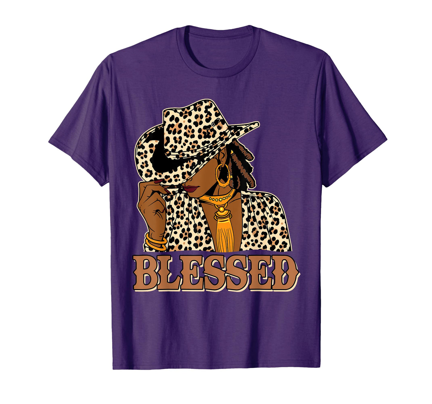 Blessed Black Cowgirl Western Swag African Christian Woman T-Shirt
