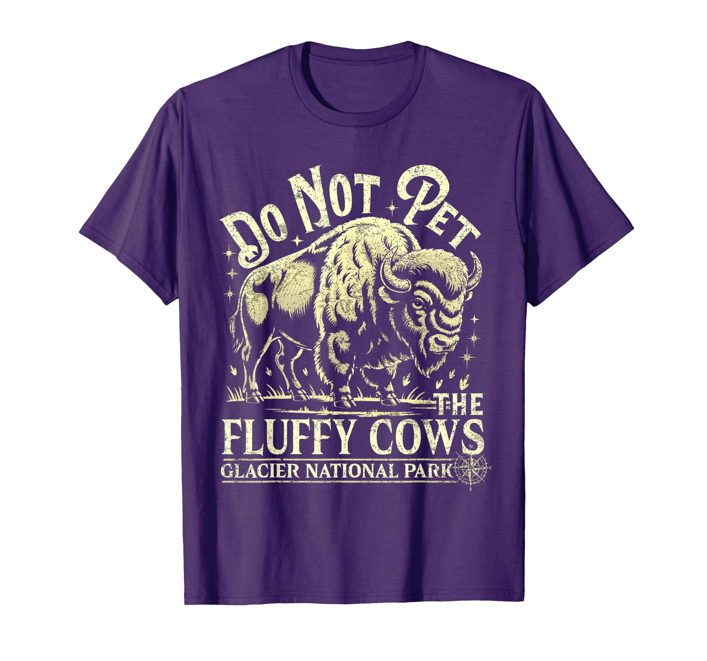 Glacier National Park Montana Do Not Pet The Fluffy Cows T-Shirt